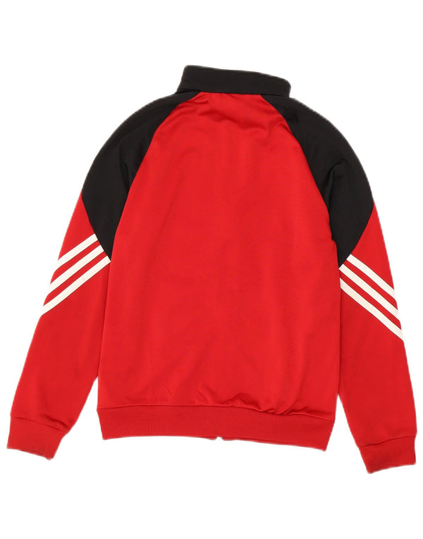 Adidas Drenge Træningsdragt Topjakke 9-10 År Medium Rød Colourblock Sports