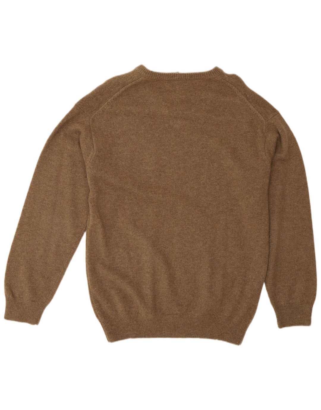 Gant Herre V-hals sweater Medium Brun Flecked Lammeuld