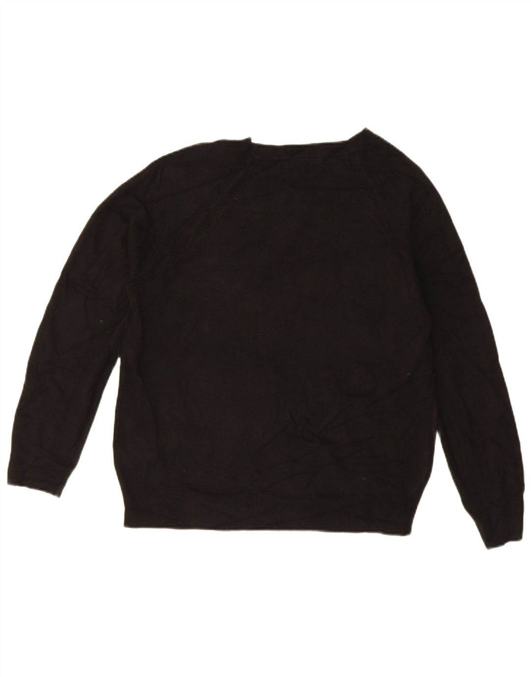 Marks & Spencer Dame sweater med rund hals DK 16 Stor sort akryl