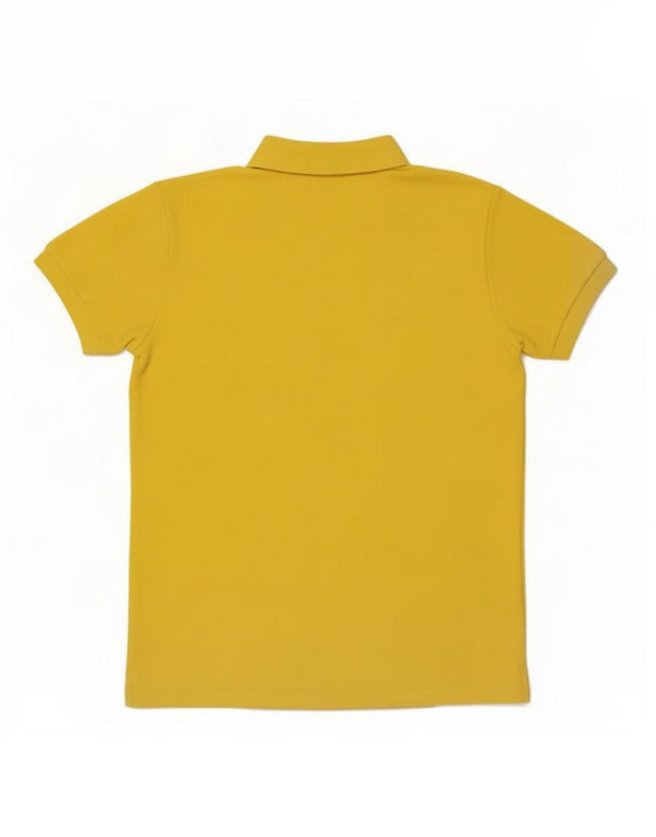 Benetton Boys Polo Shirt 13-14 År 3XL Gul Bomuld