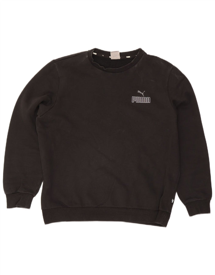 Puma Herre Sweatshirt Jumper Stor Sort Bomuld