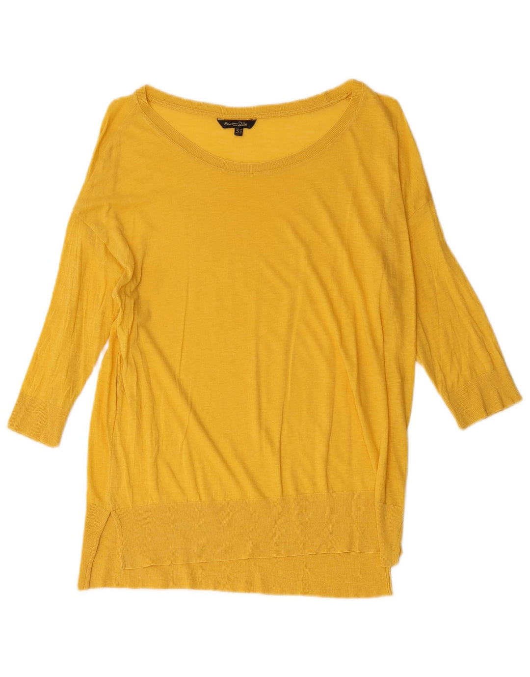 Massimo Dutti Dame Top 3/4 ærmer UK 18 XL Gul
