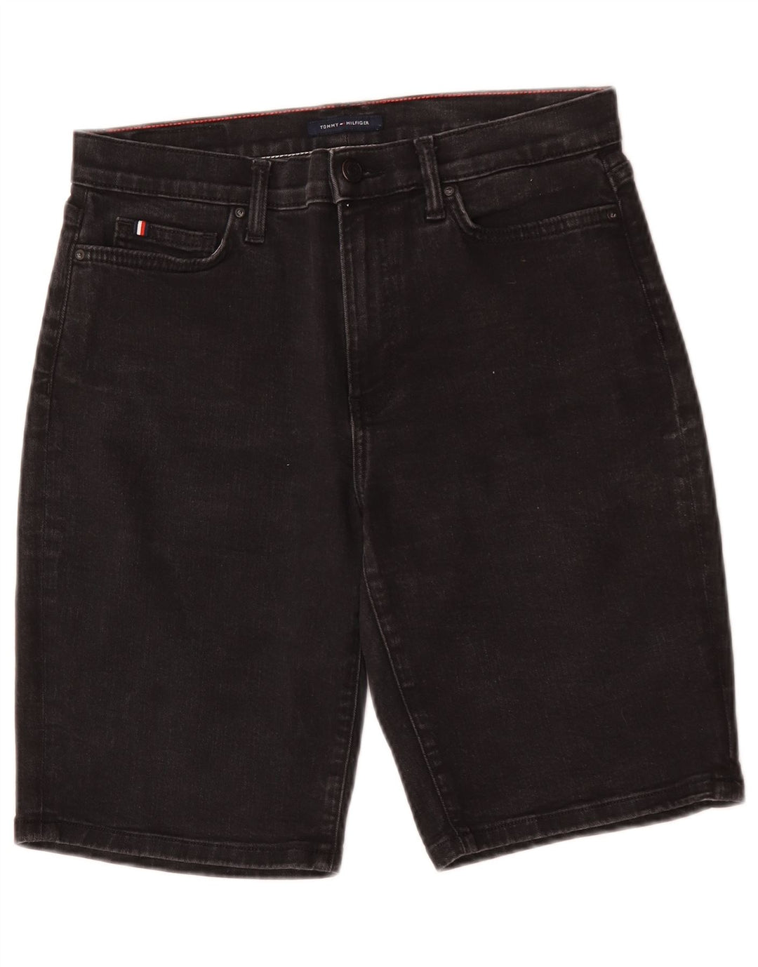 Tommy Hilfiger Dame Bermuda Slim Denim Shorts W29 Medium Sort Bomuld