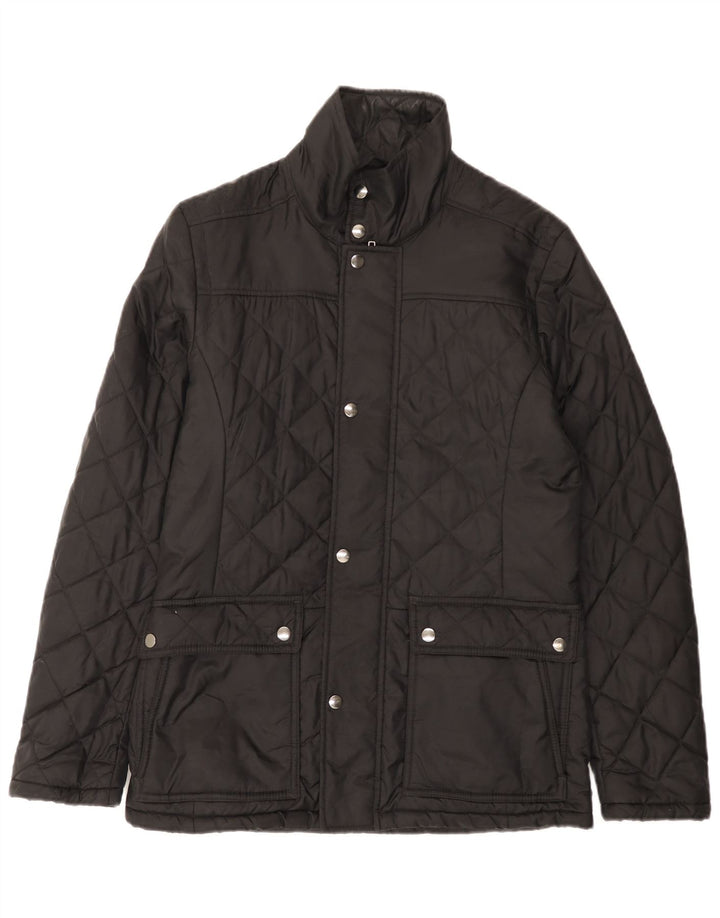 Reiss Herre quiltet jakke UK 36 Small Black Nylon