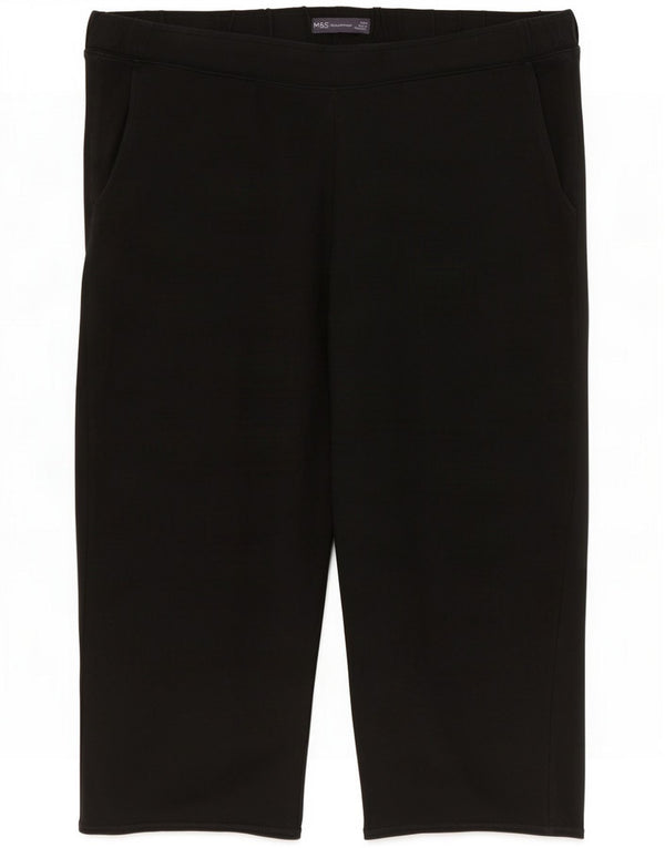 Marks & Spencer Dame Capri Træningsdragt Bukser UK 18 XL Sort Bomuld