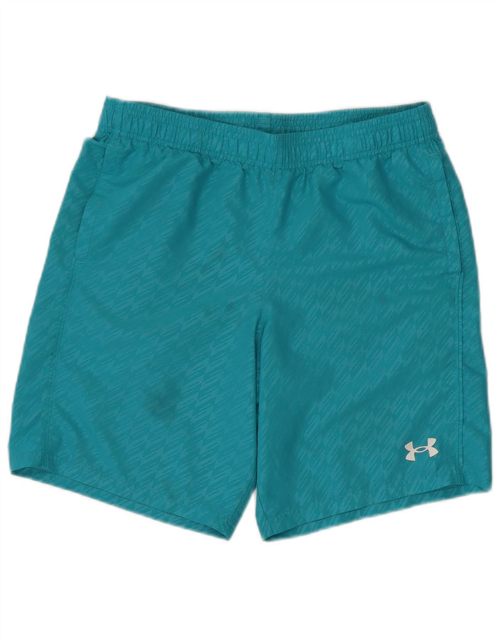 UNDER ARMOUR Sportsshorts til drenge 13-14 år XL Turkis Geometrisk