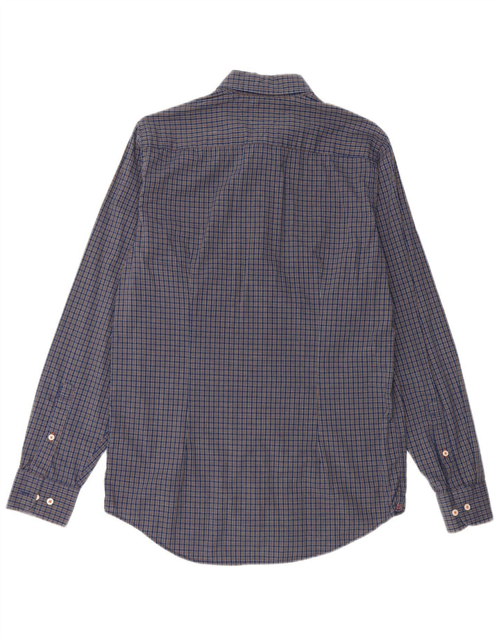 Tommy Hilfiger Herre Slim Fit skjorte Medium Navy Blue Gingham Cotton