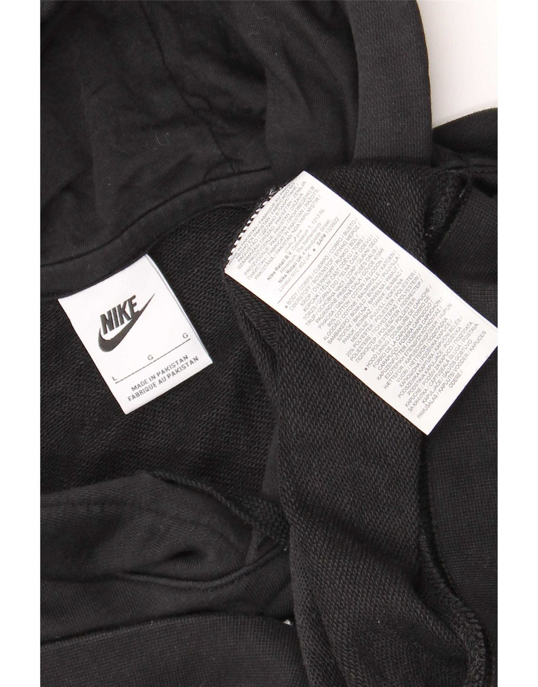 Nike Herre hættetrøje Jumper Large Sort Bomuld