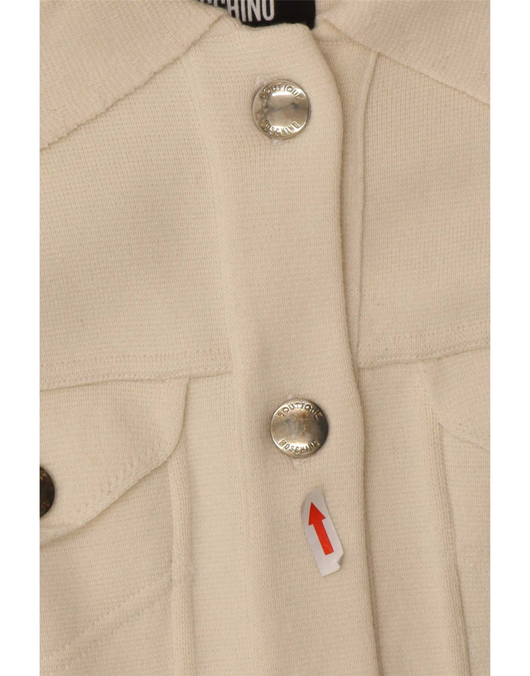 Moschino Dame Cardigan Sweater UK 8 Small Off White Uld