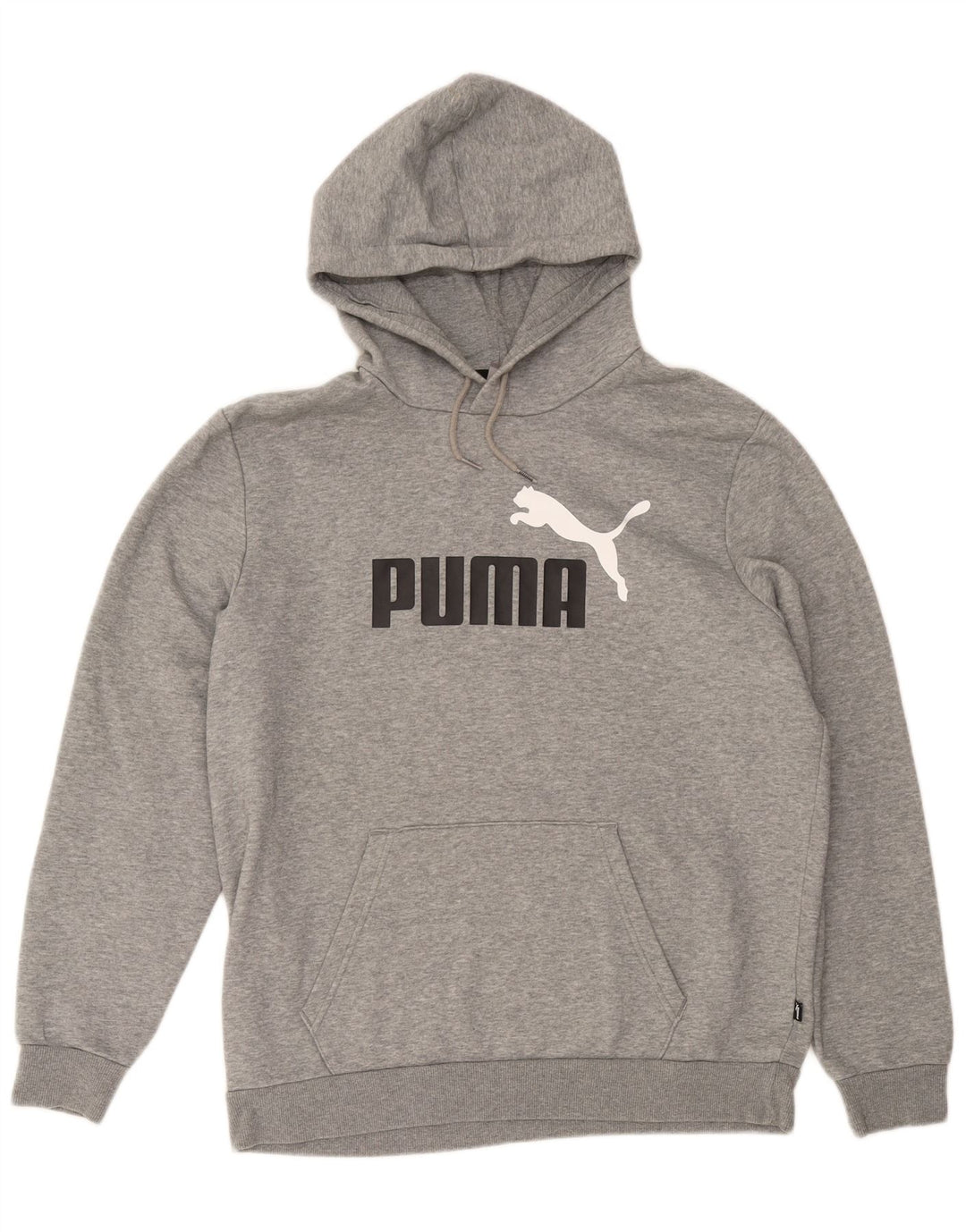 Puma Grafisk hættetrøje til mænd, stor grå flækket