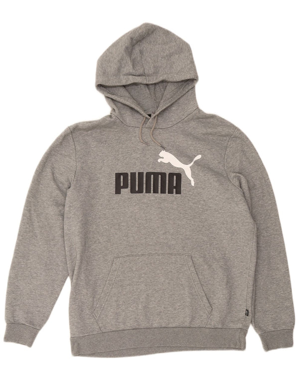 Puma Grafisk hættetrøje til mænd, stor grå flækket