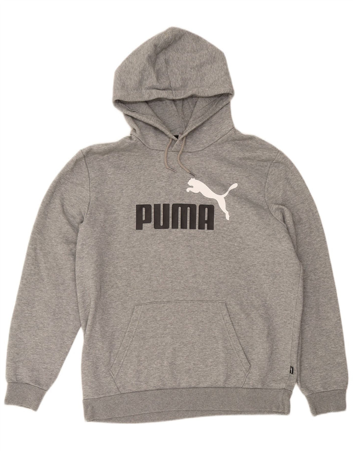Puma Grafisk hættetrøje til mænd, stor grå flækket