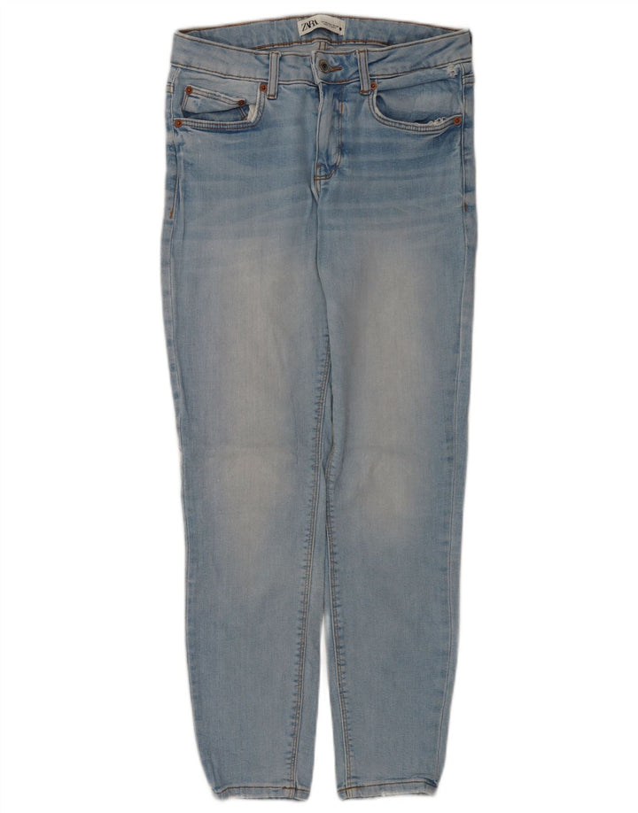 Zara Dame Slim Jeans EU 38 Small W28 L27 Blå Bomuld