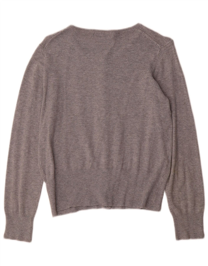 Marks & Spencer Dame Stretch Cardigan Sweater UK 10 Small Grey Flecked