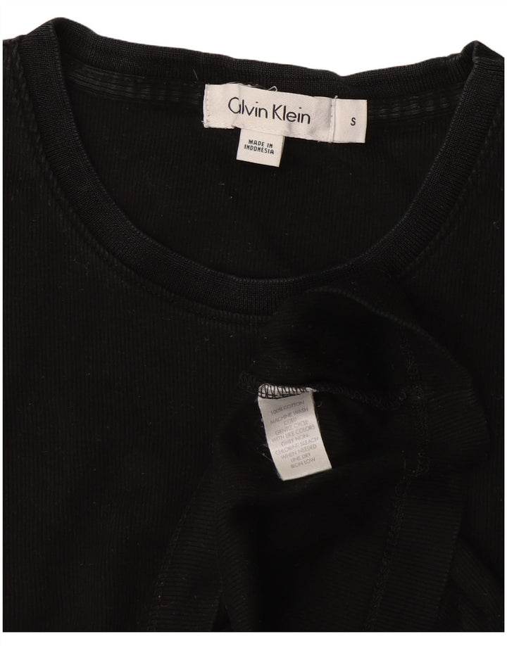 Calvin Klein Herre T-Shirt Top Lille Sort Bomuld