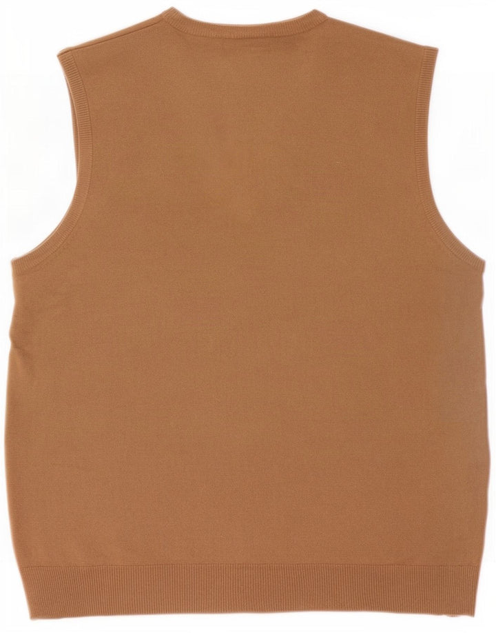 Marks & Spencer Herre Blue Harbor Vest Tank Top Stor Beige Akryl