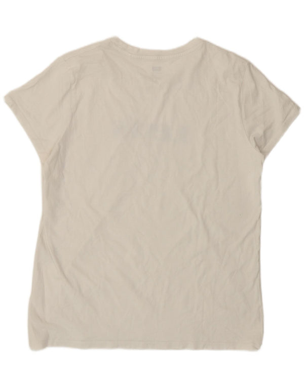 Levi's Dame Grafisk T-Shirt Top UK 16 Large White