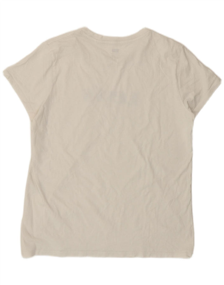 Levi's Dame Grafisk T-Shirt Top UK 16 Large White