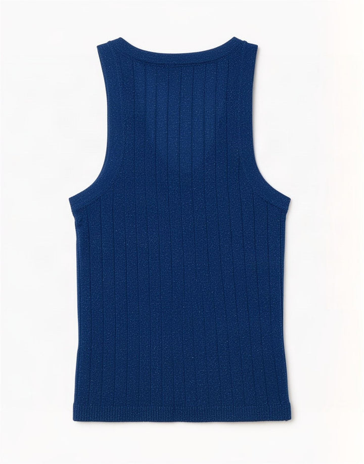 Zara Damevest Top UK 4 XS Blå Flecked Viscose