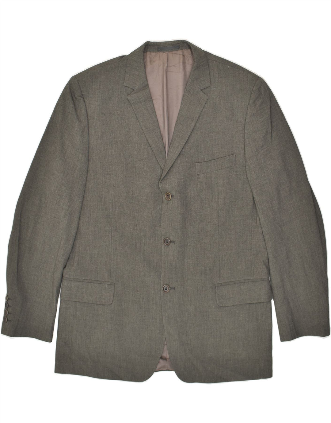 MASSIMO DUTTI Mens Stretch 3 Button Blazer Jacket UK 40 Large Grey | Vintage Massimo Dutti | Thrift | Second-Hand Massimo Dutti | Used Clothing | Messina Hembry 