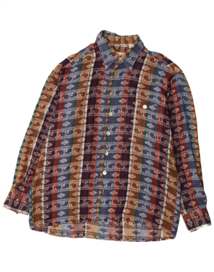 Vintage herreskjorte størrelse 41/42Large Flerfarvet Paisley bomuld