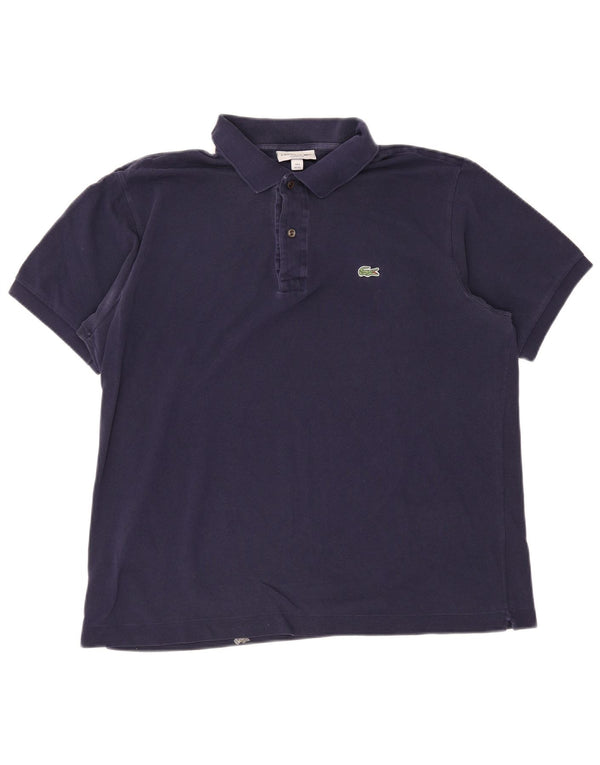 Lacoste herre klassisk pasform poloshirt størrelse 6 XL marineblå bomuld