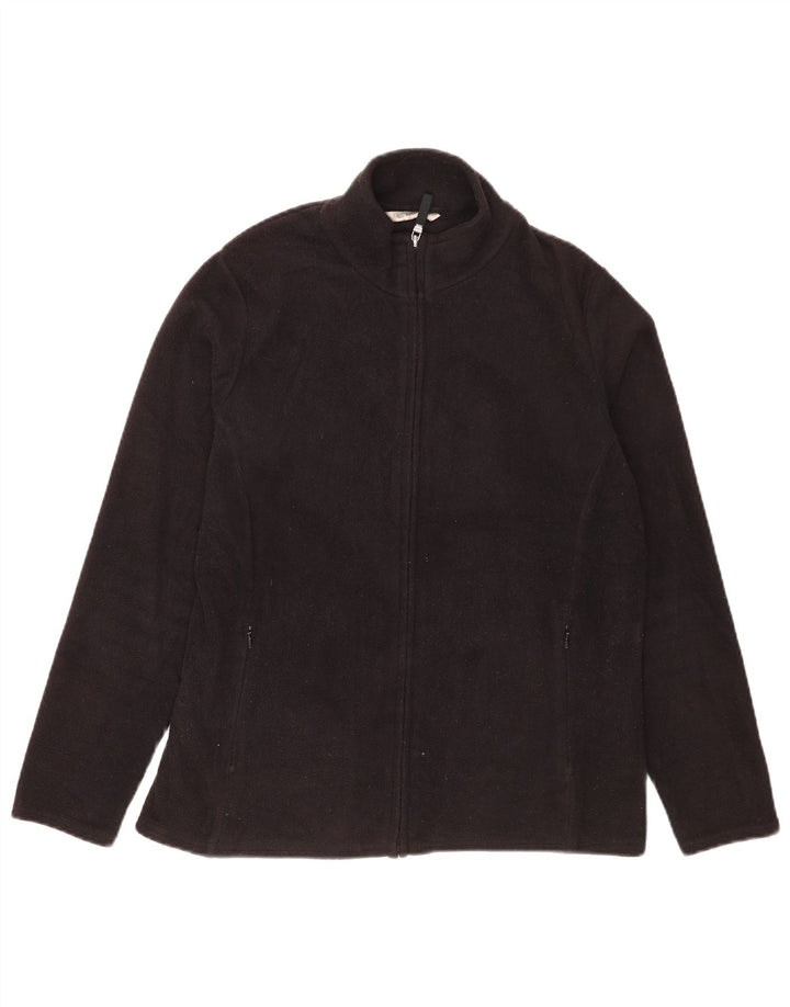 Marks & Spencer Fleecejakke til kvinder UK 16 Stor sort polyester