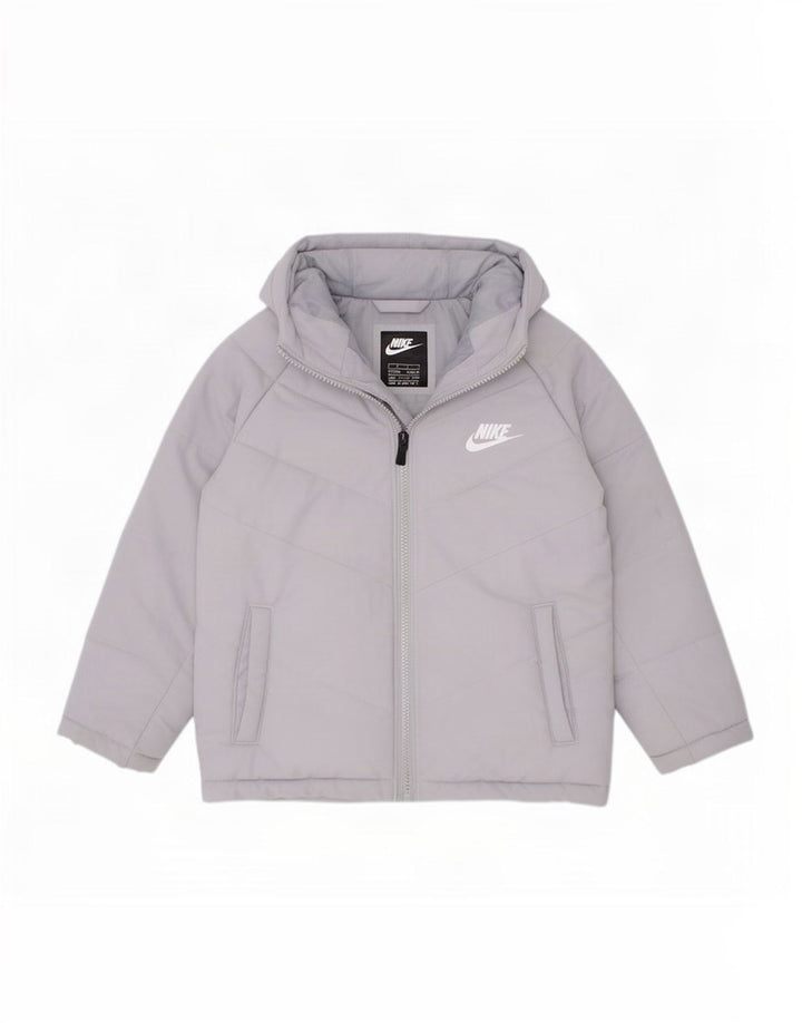 Nike hættejakke til drenge 5-6 år mellemgrå polyester