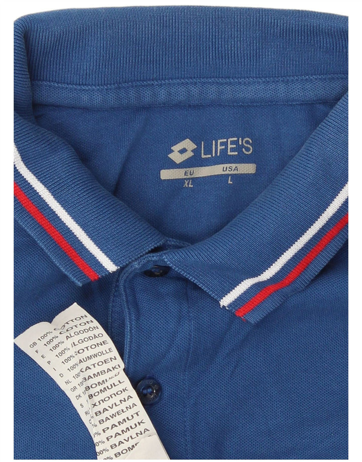 Lotto Herre Polo Shirt Stor Blå Bomuld