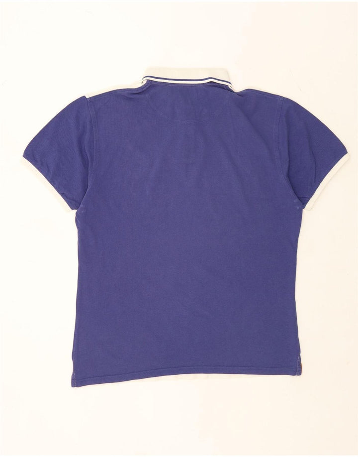 ALVIERO MARTINI Poloshirt til mænd Stor hvid farveblok