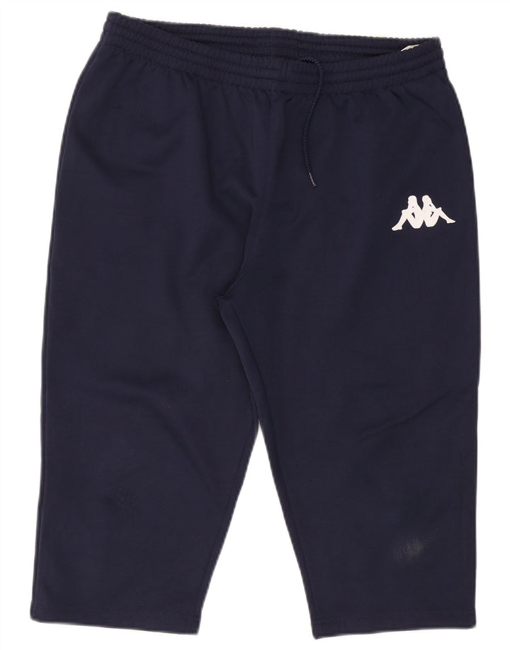 Kappa Herre Bermuda Sport Shorts Large Navy Blue Polyester Sports