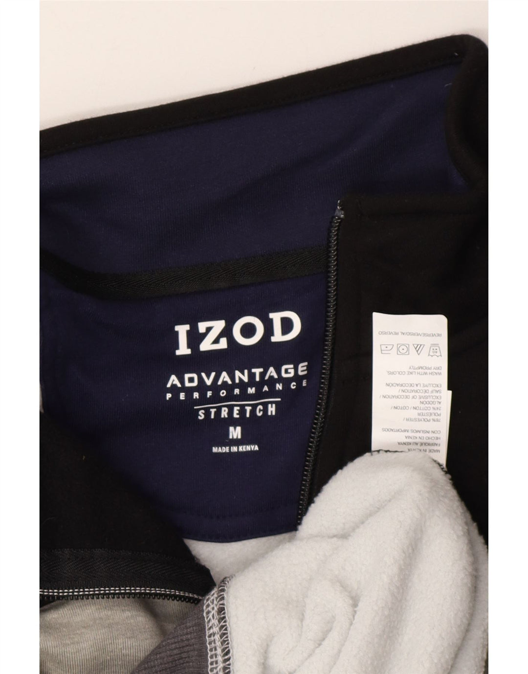IZOD Sweatshirt med lynlås til mænd Medium Grå Colourblock Polyester