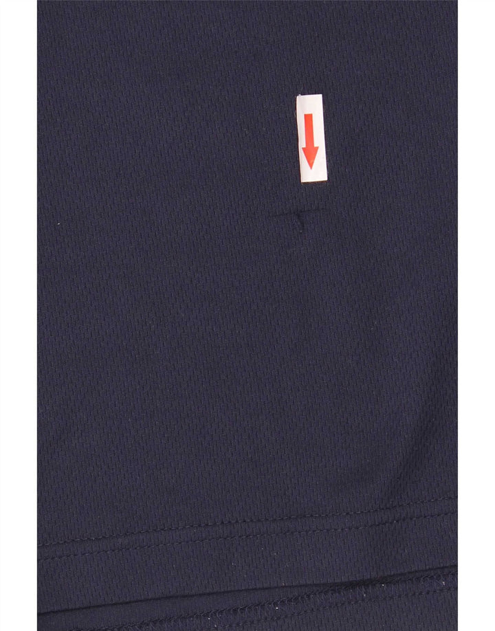 Fila Herre T-shirt Top Small Navy Blue Colourblock Polyester