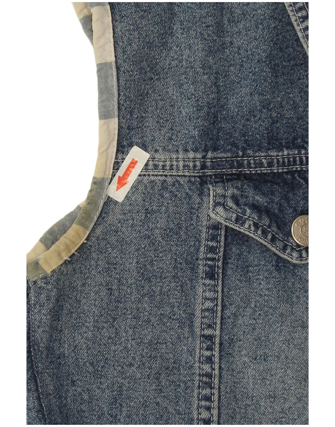 Squaw Dame Denim Gilet UK 10 Lille Blå