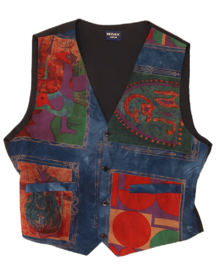 Mosaik herrevest Stor flerfarvet patchwork