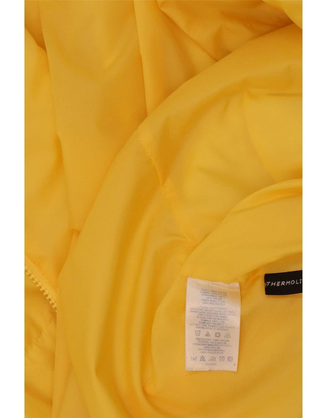 Lands End Herre Liner Polstret Jakke IT 50/52 2XL Gul Nylon