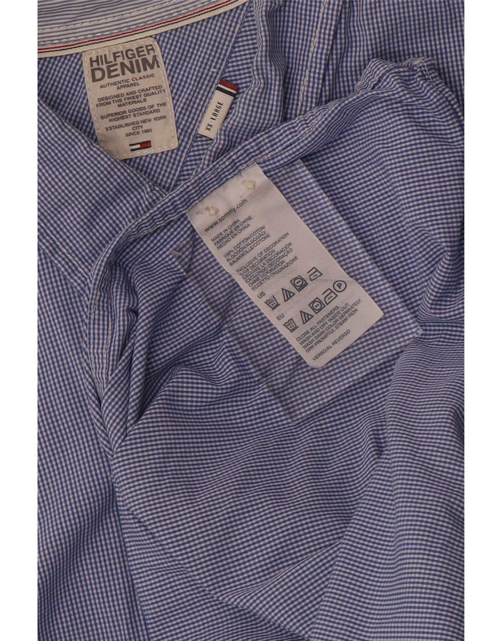 Tommy Hilfiger Herreskjorte 2XL Blå Gingham Bomuld