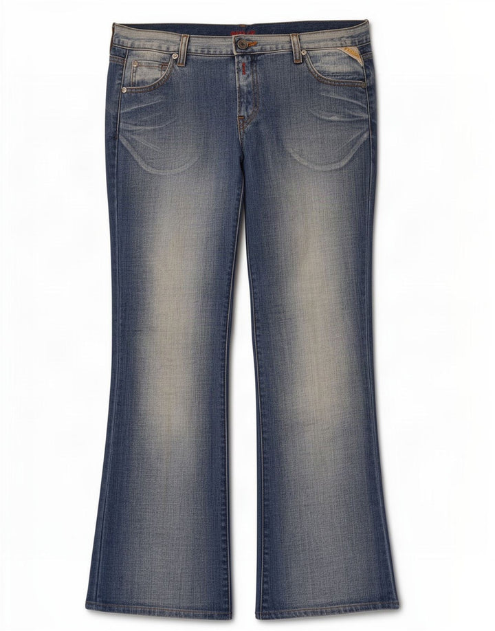 Replay Dame Bootcut Jeans W32 L30 Blå Bomuld