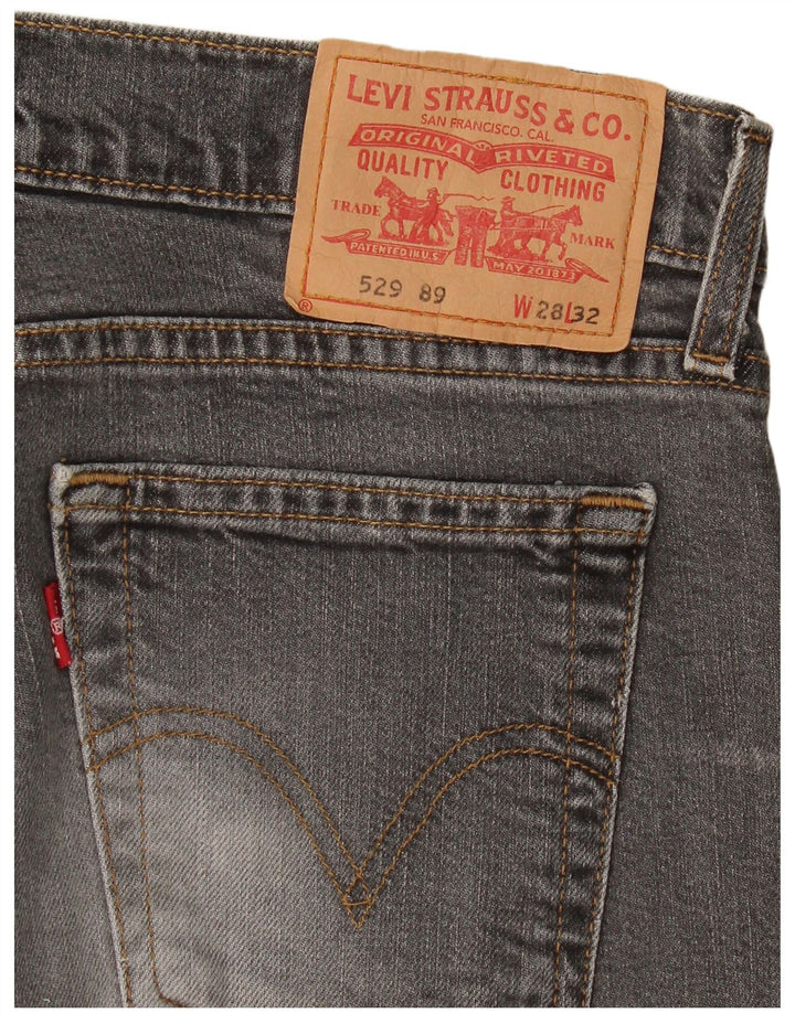 Levi's Dame 529 Bootcut Jeans W28 L28 Grå Bomuld