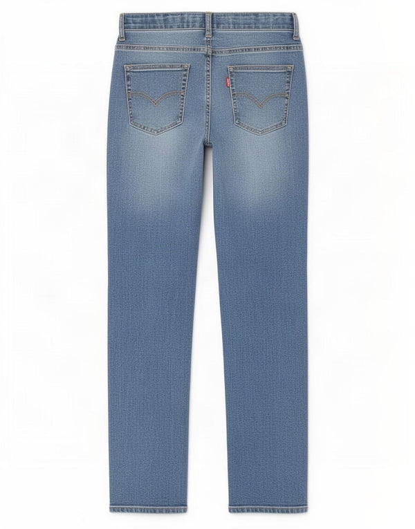 Levi's Boys Straight Jeans 15-16 år W28 L30 Blå Bomuld