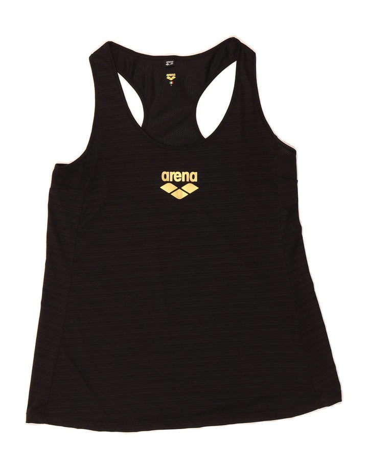 ARENA Womens Vest Top UK 14 Large Black Vintage Arena and Second-Hand Arena from Messina Hembry 