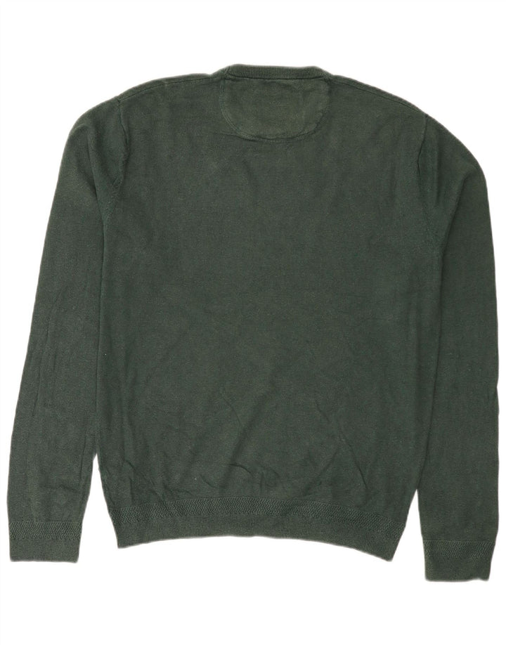JACK WILLS Herre Crew Neck Jumper Sweater Stor Grøn Bomuld