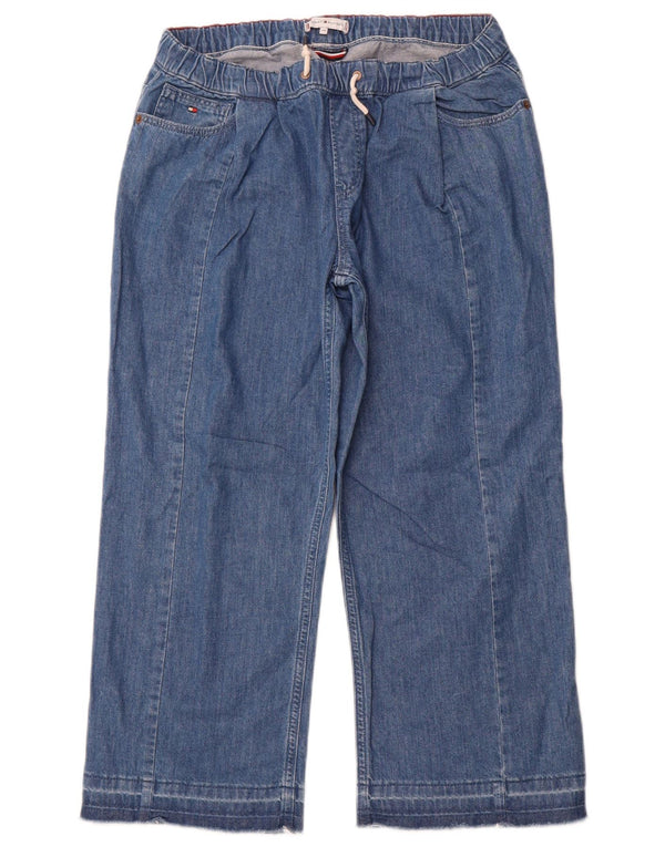 TOMMY HILFIGER Piger Capri Jeans med brede ben 15-16 år W28 L23 Blå Bomuld