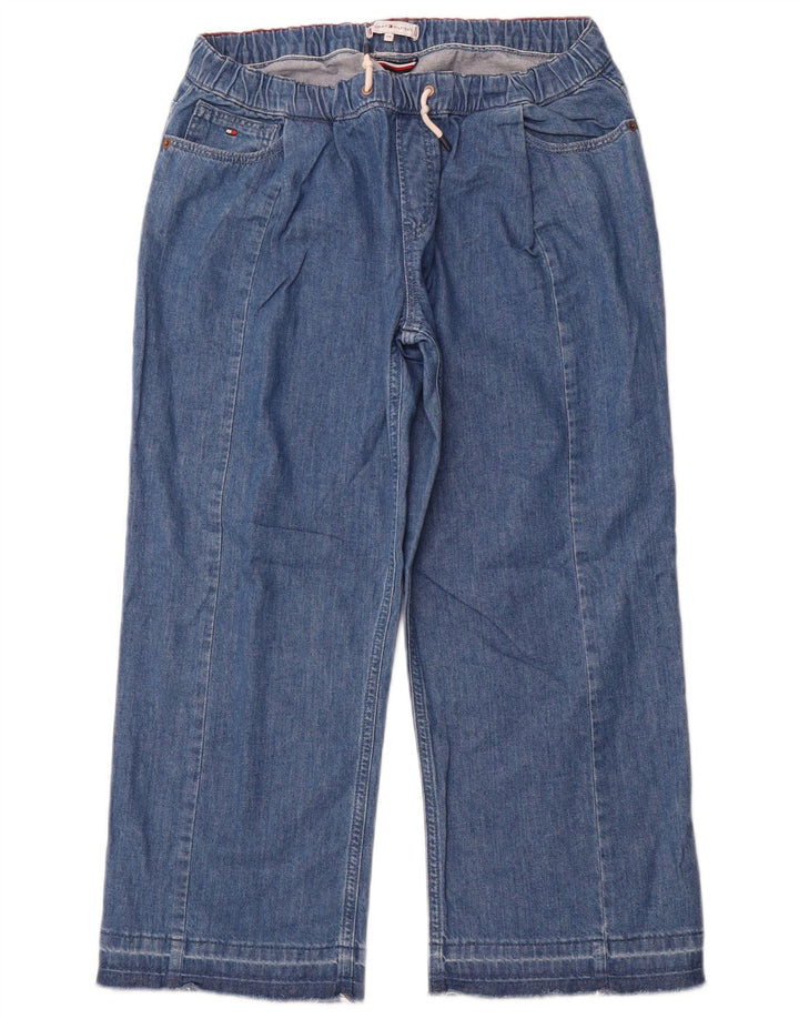 TOMMY HILFIGER Piger Capri Jeans med brede ben 15-16 år W28 L23 Blå Bomuld