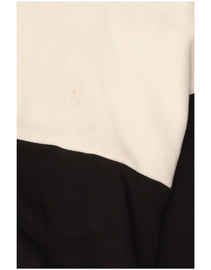 Champion Dame Grafisk Sweatshirt Jumper UK 14 Medium Sort Colourblock