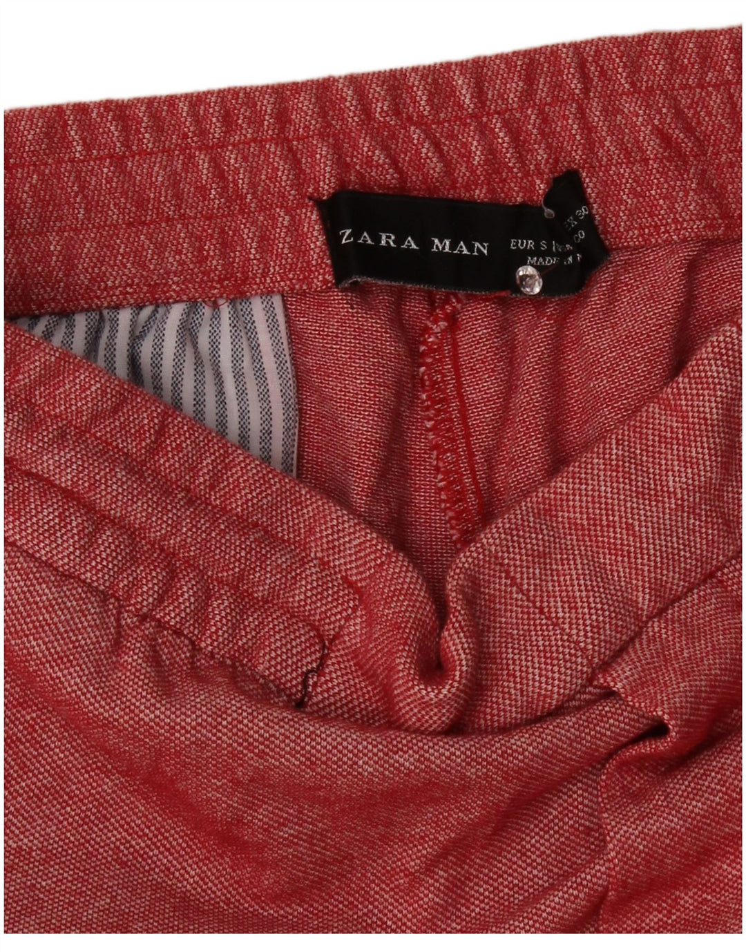 Zara Herre Sportshorts Små Røde Flecked