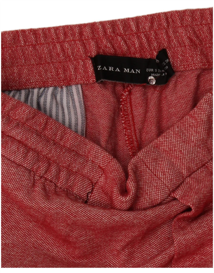 Zara Herre Sportshorts Små Røde Flecked