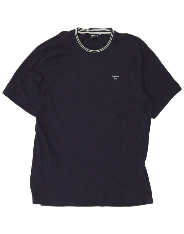 Barbour herre T-shirt top 2XL marineblå bomuld