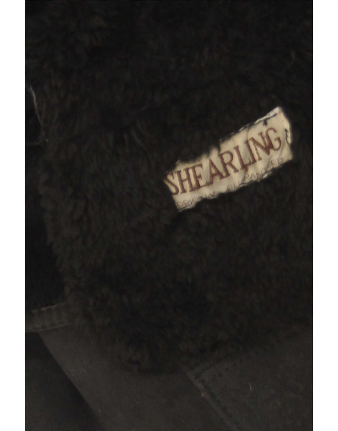 Vintage Dame Shearling Jacket IT 44 Medium Black Shearling