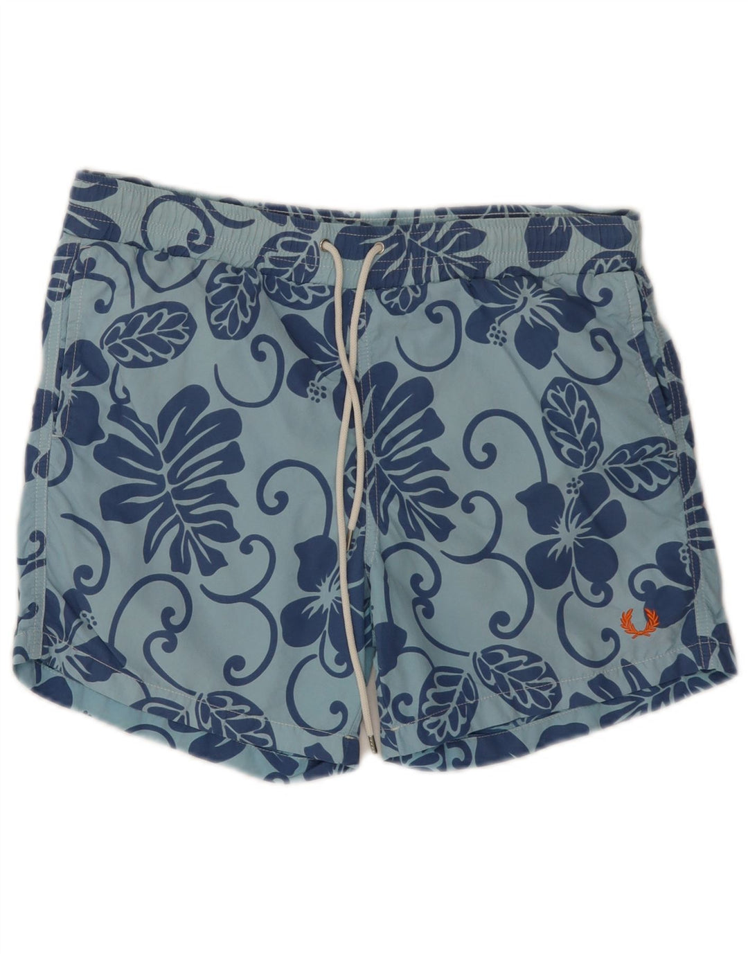 Fred Perry Badeshorts til mænd, små blå blomster polyamid